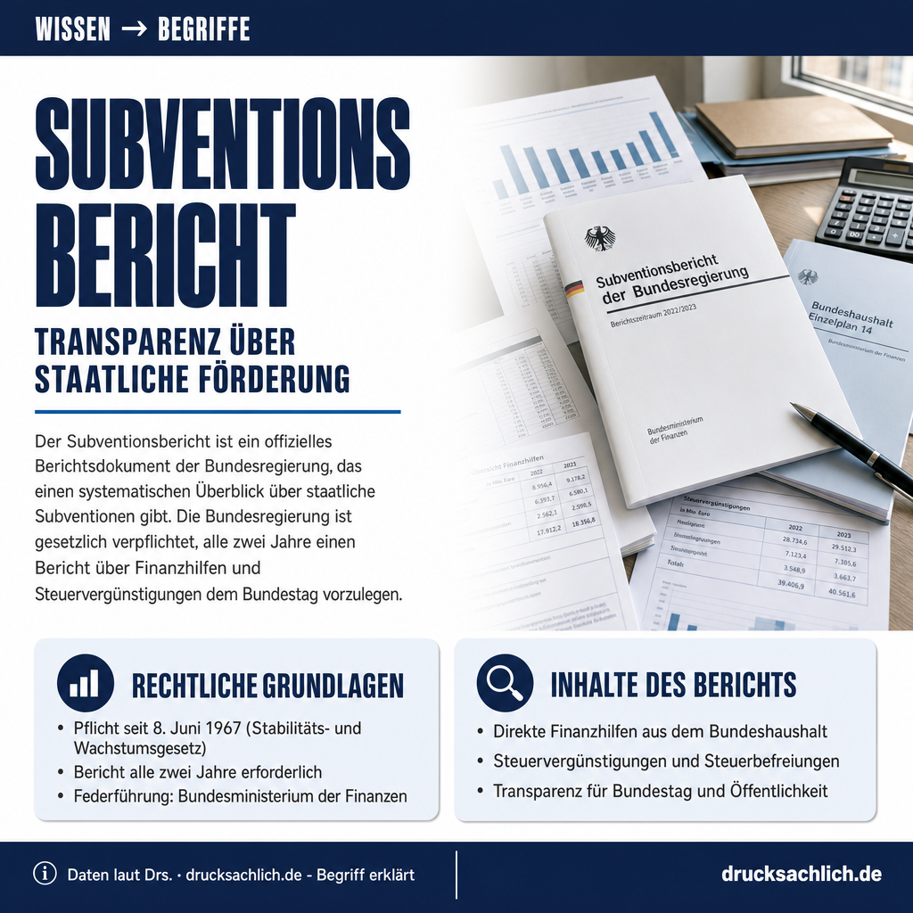 Begriff erklärt: Subventionsbericht