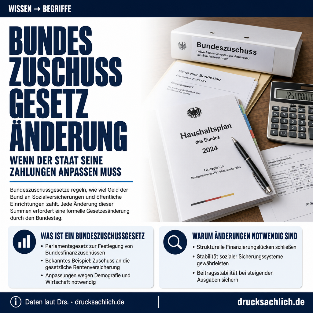 Begriff erklärt: Bundeszuschussgesetzänderung