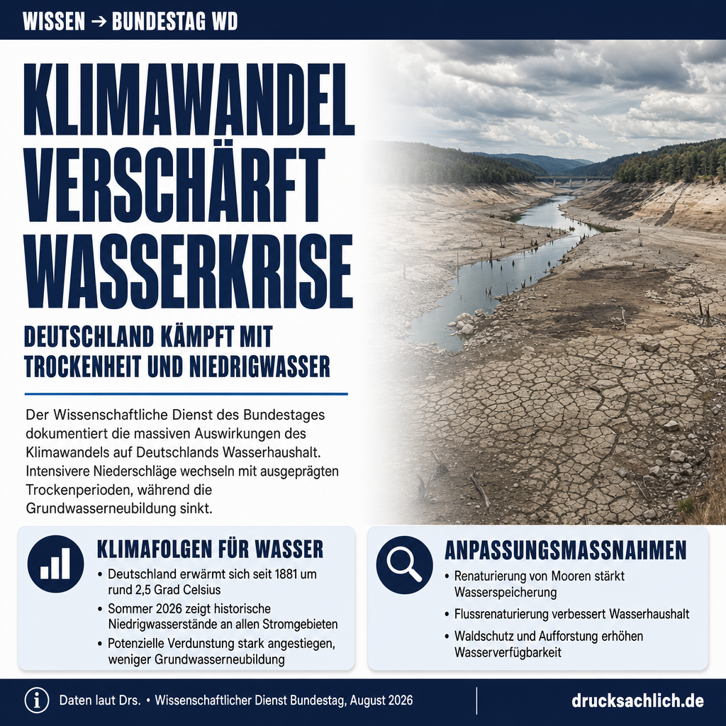 Klimawandel verschärft Wasserkrise in Deutschland