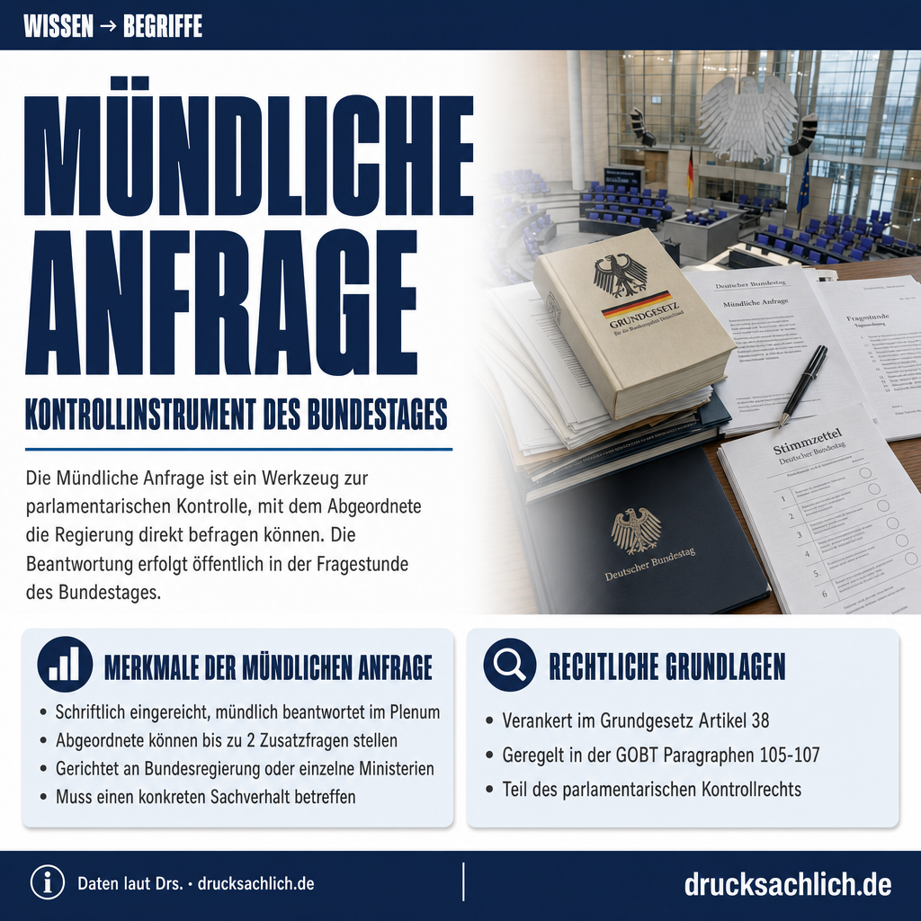 Begriff erklärt: Mündliche Anfrage