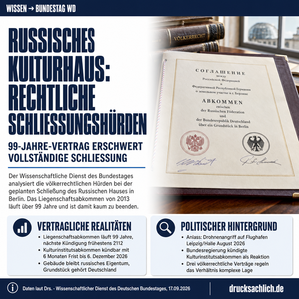 Russlands Kulturhaus in Berlin: Rechtliche Schließungsfragen