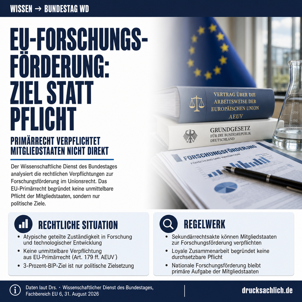 Unionsrecht und staatliche Forschungsförderung: Pflicht oder Ziel