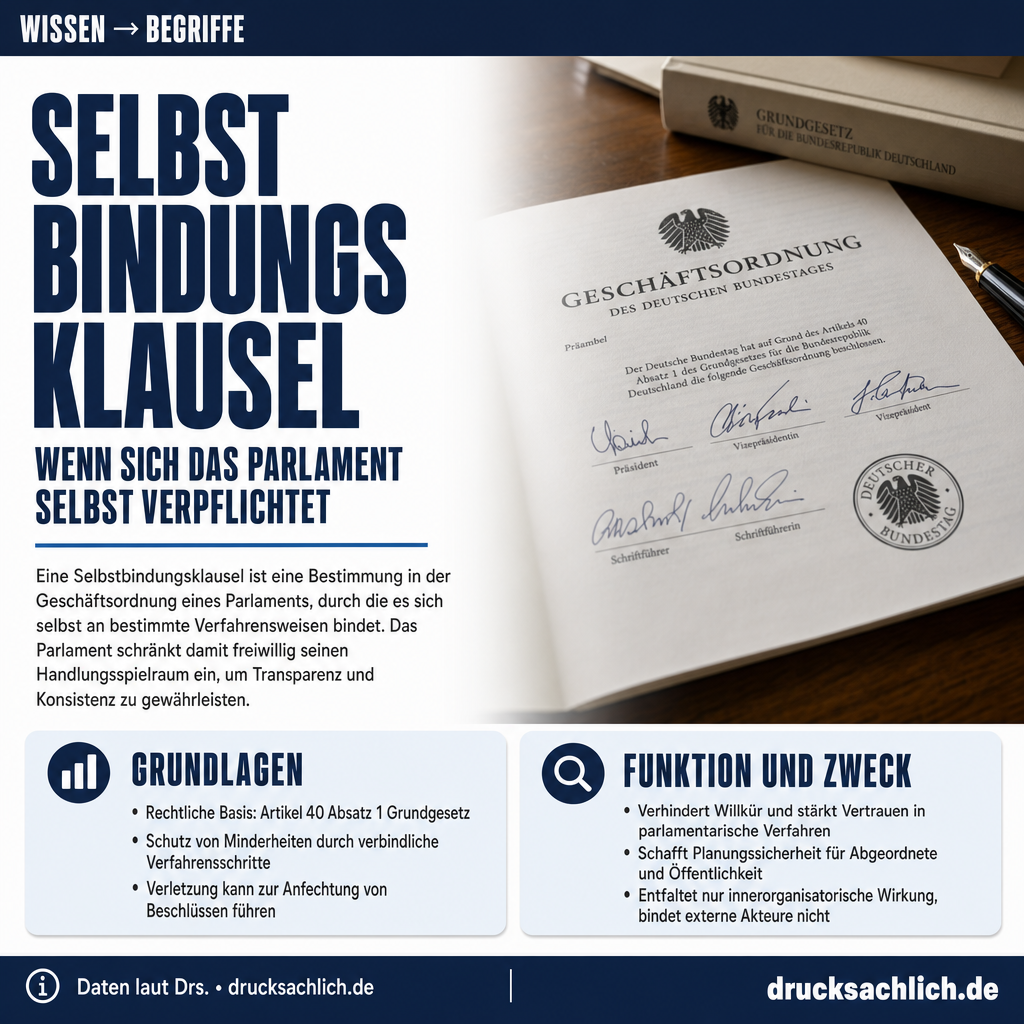 Begriff erklärt: Selbstbindungsklausel