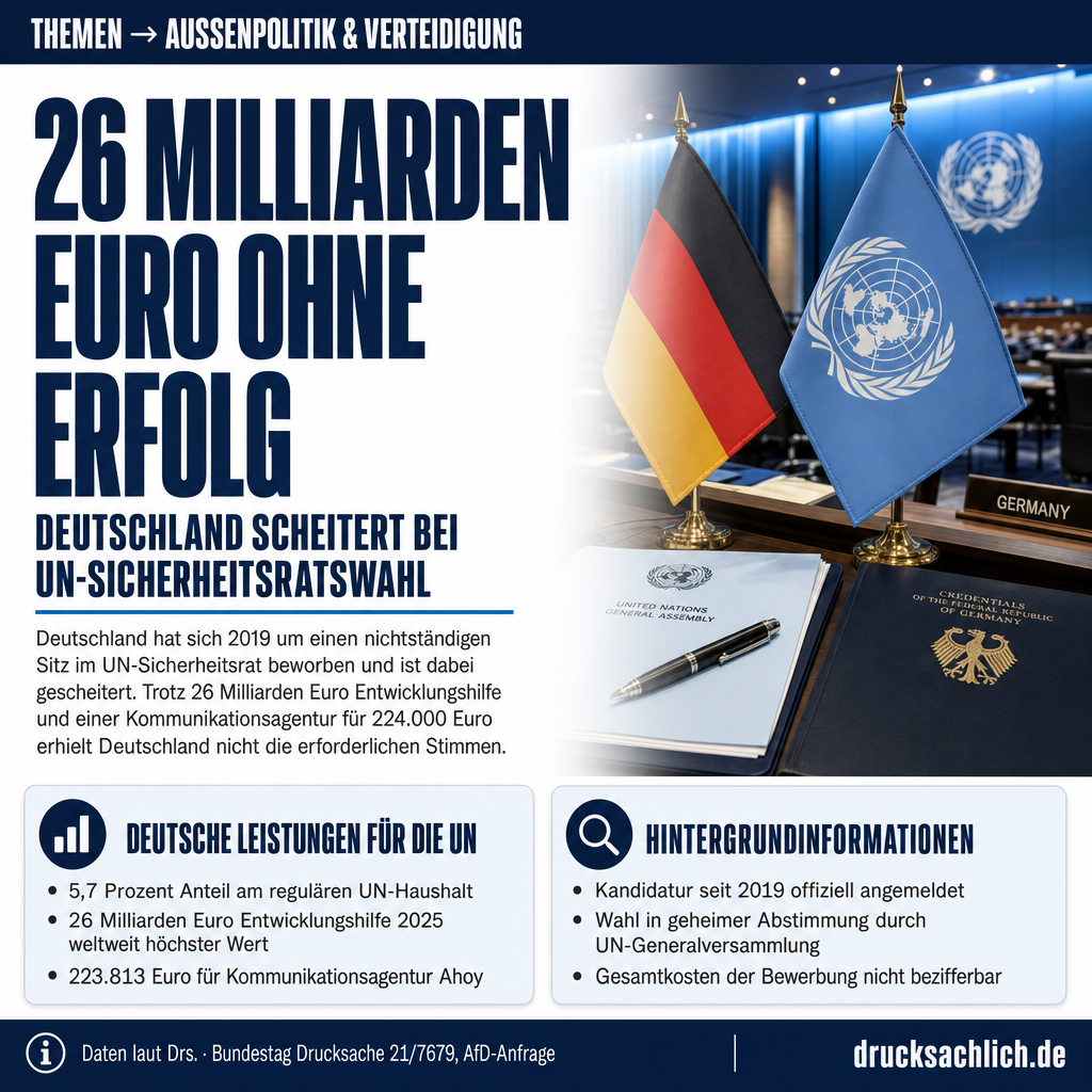 UN-Sicherheitsrat: Deutschland scheitert trotz 26 Mrd. Euro