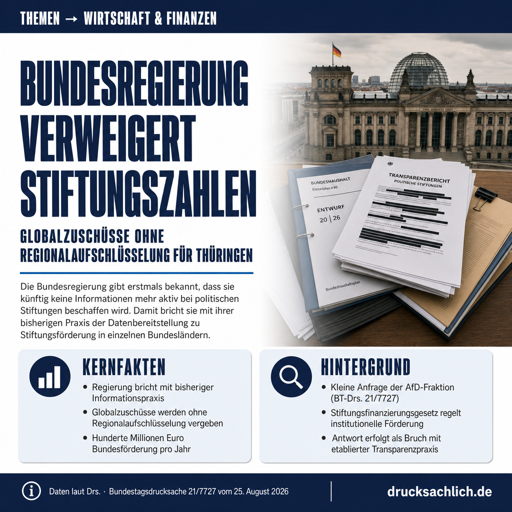 Stiftungsfinanzierung in Thüringen: Regierung gibt keine Zahlen heraus