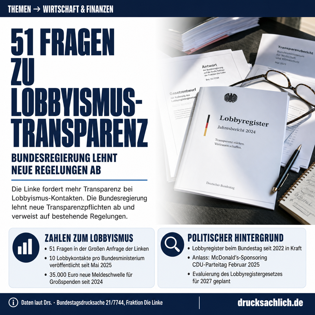 Lobbyismus: Bundesregierung lehnt neue Transparenzpflichten ab
