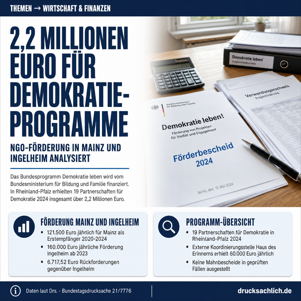 Demokratie leben!: NGO-Förderung in Mainz aufgelistet