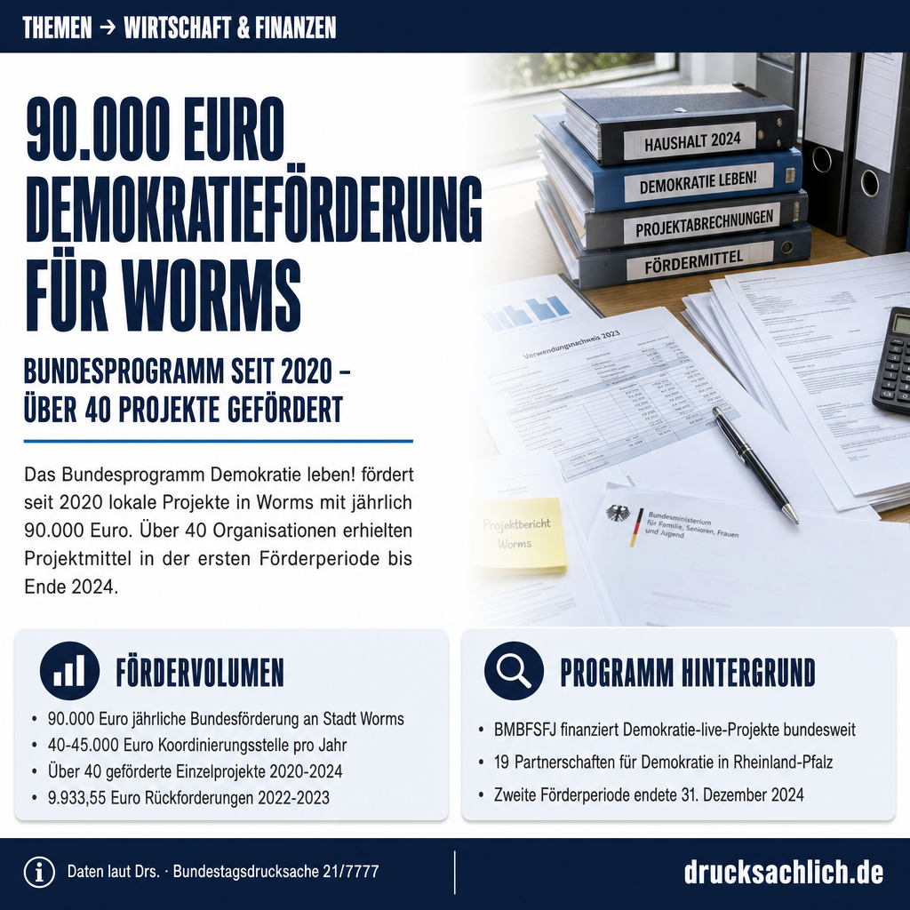 Demokratie leben! Worms: NGO-Förderung 2020–2024 offengelegt