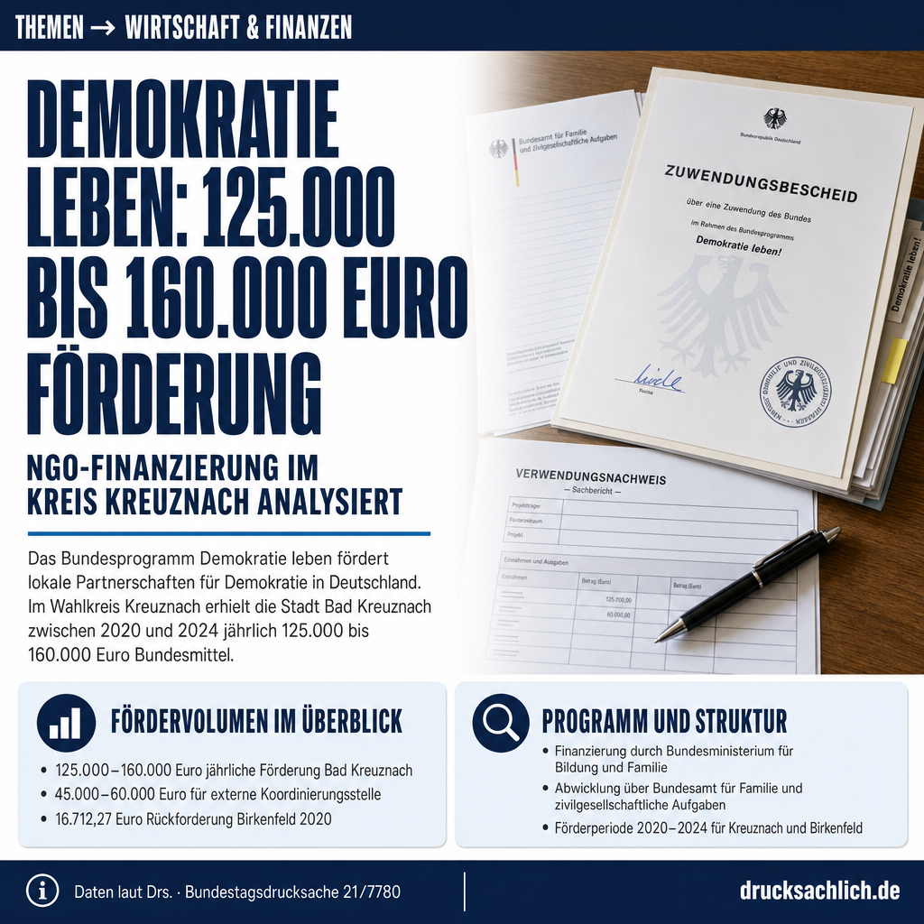 Demokratie leben!: NGO-Förderung im Kreis Kreuznach aufgelistet