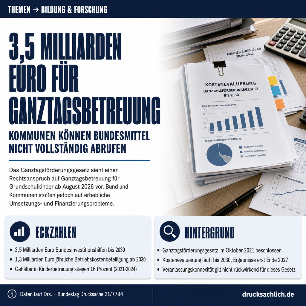 Ganztagsanspruch: Kosten und Umsetzung belasten Kommunen