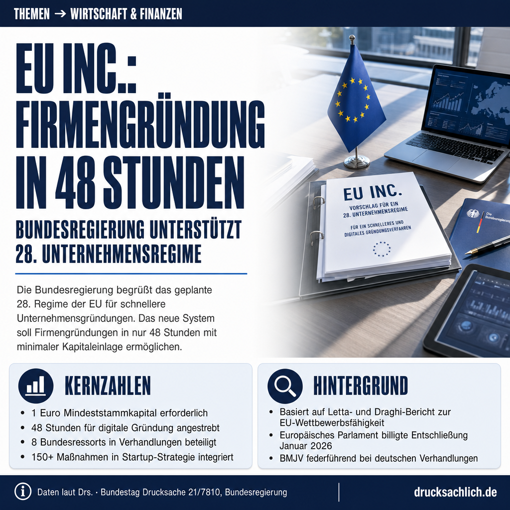 EU Inc.: Bundesregierung begrüßt 28. Regime für Unternehmen