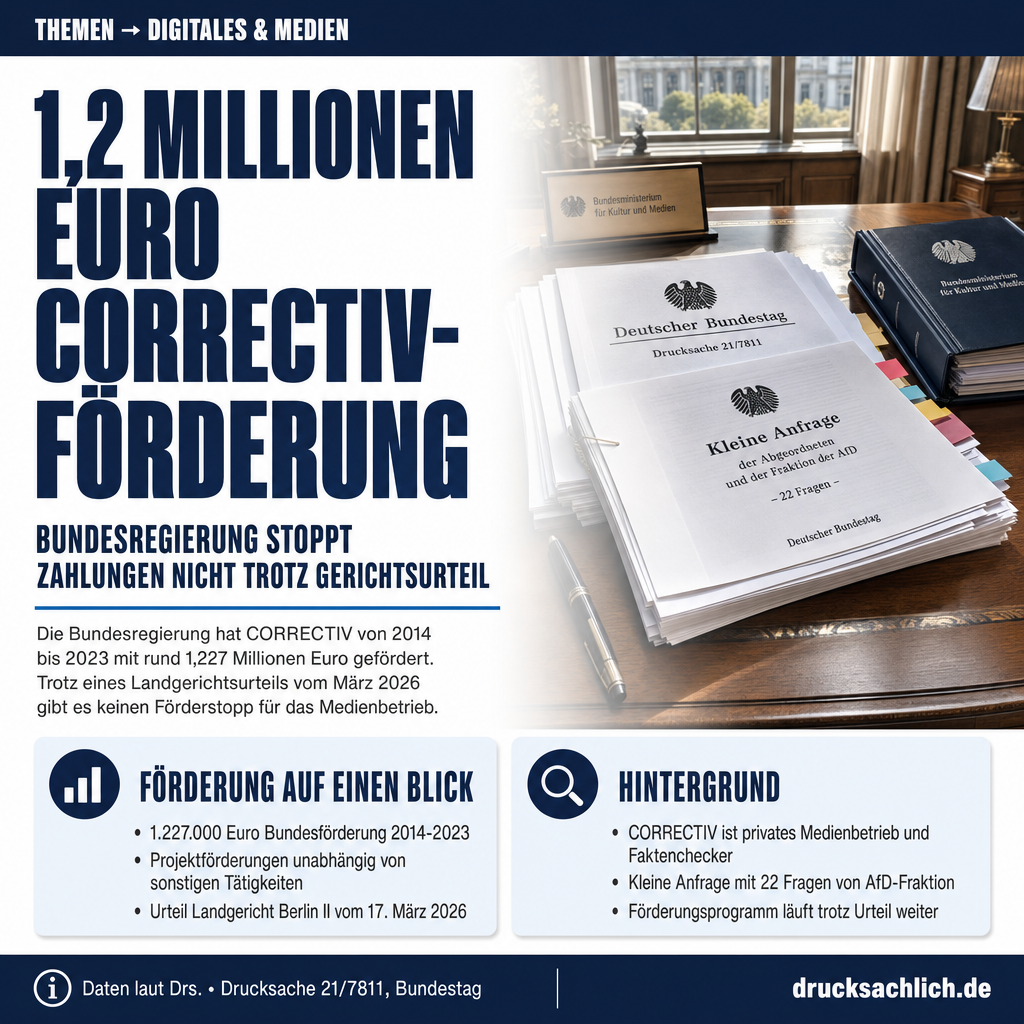 CORRECTIV-Förderung: Bundesregierung stoppt kein Projekt