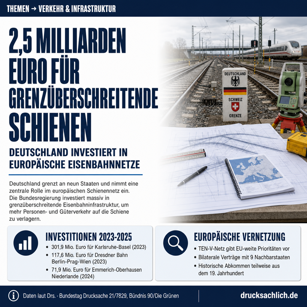 Grenzüberschreitende Eisenbahninfrastruktur: Milliarden investiert
