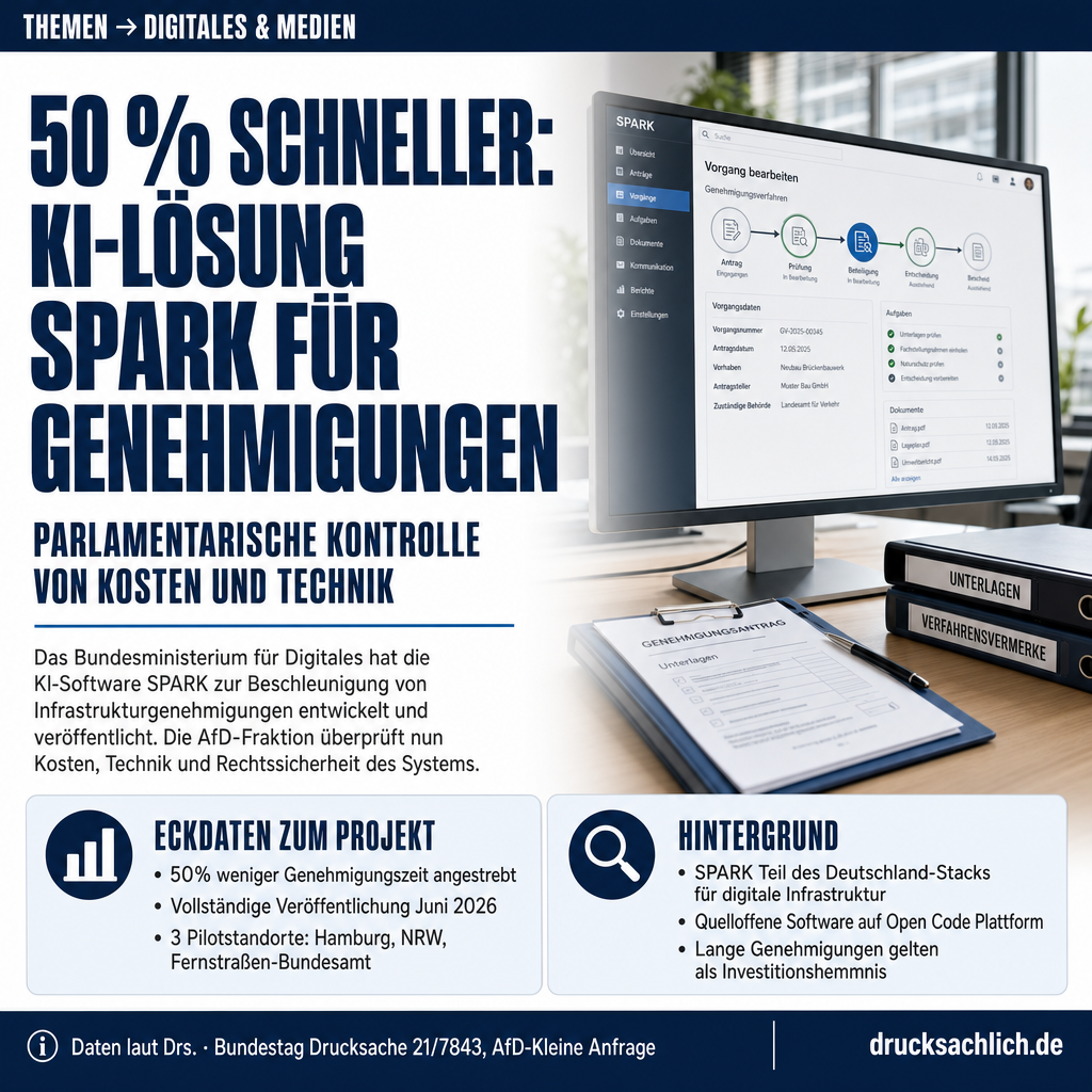 KI-Software SPARK: Kosten und Nutzen unter parlamentarischer Prüfung