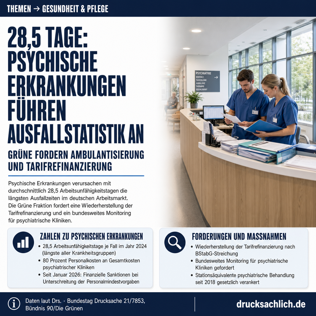Psychiatrische Versorgung: Grüne fordern Ambulantisierung