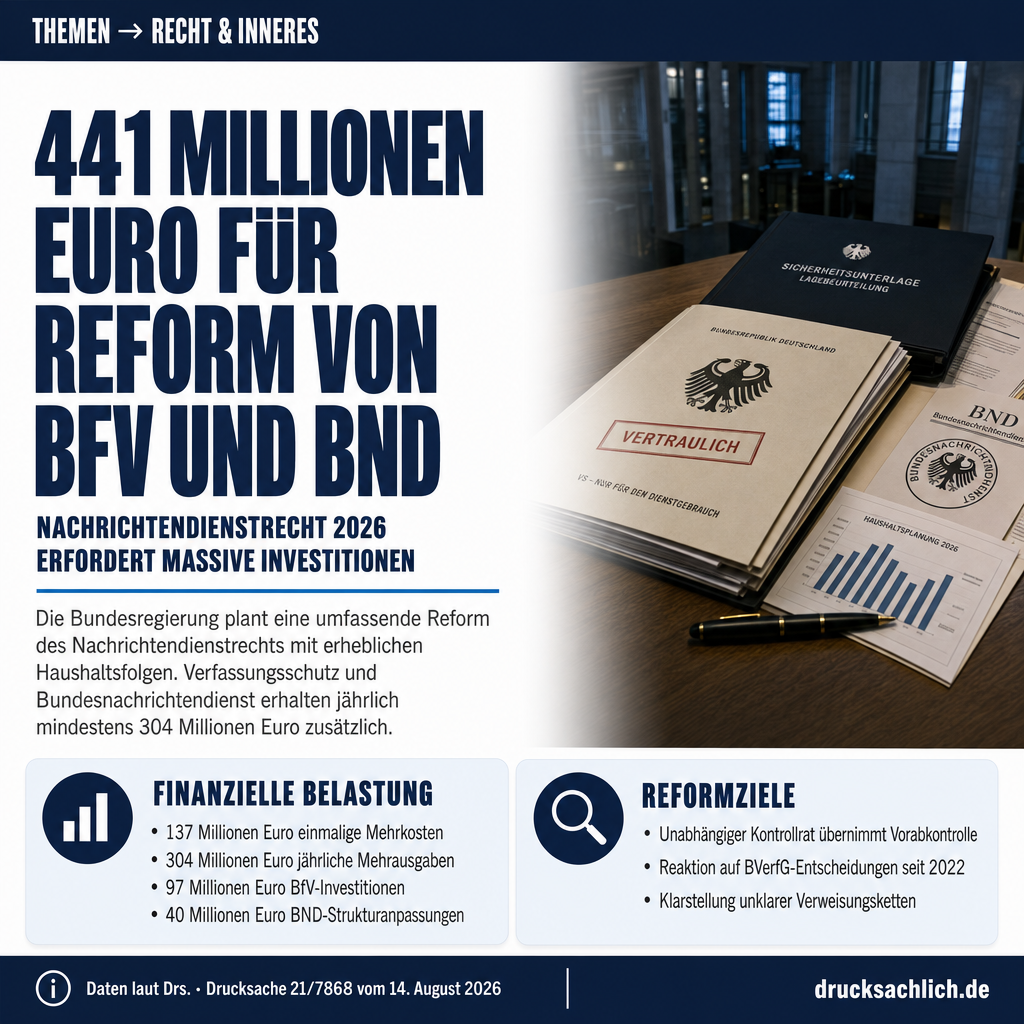 Nachrichtendienstrecht 2026: Reform von BfV und BND