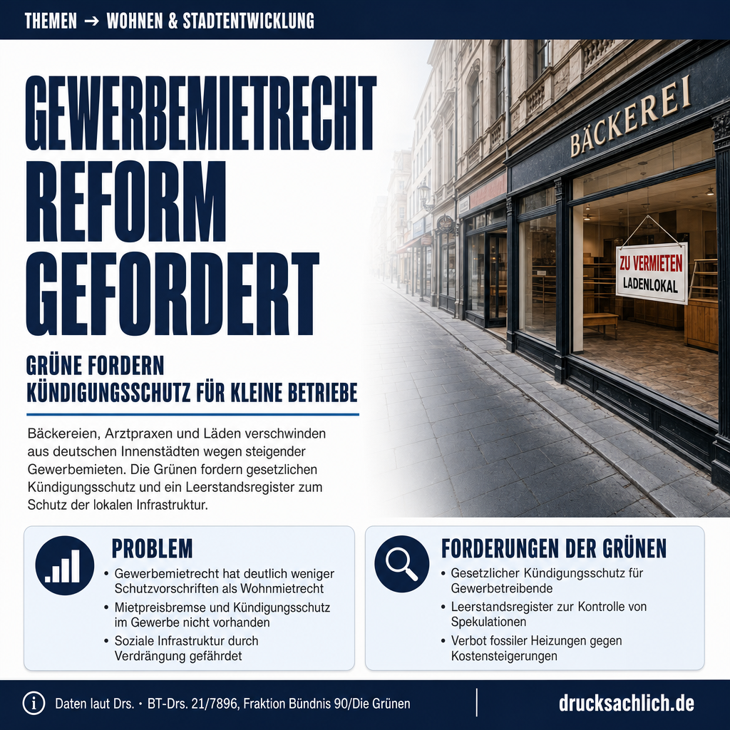 Gewerbemietrecht: Reform zum Schutz kleiner Betriebe