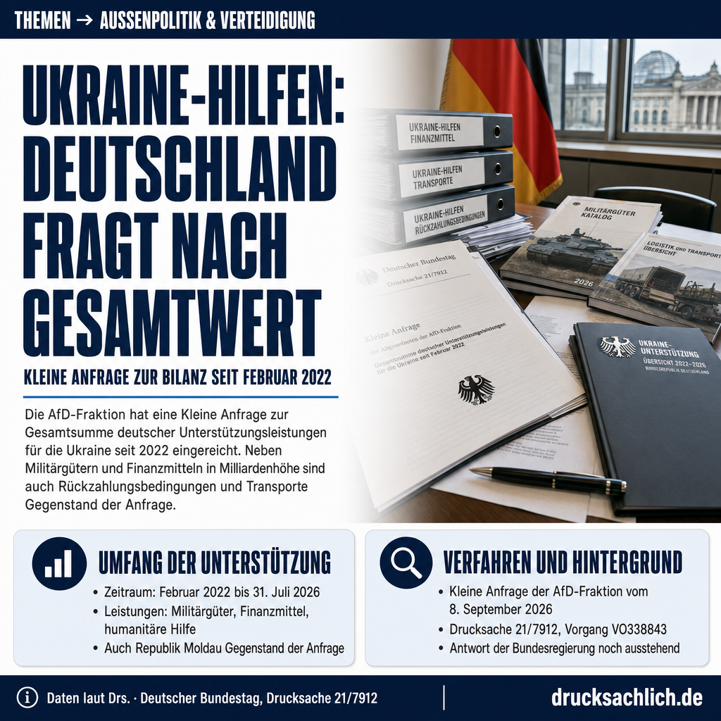 Ukraine-Hilfen: AfD fragt nach Gesamtwert seit 2022