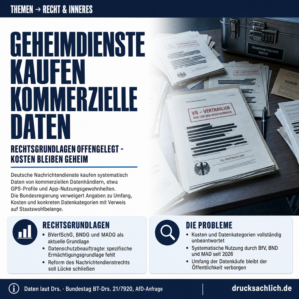 Datenkauf durch Geheimdienste: Rechtsgrundlagen offengelegt