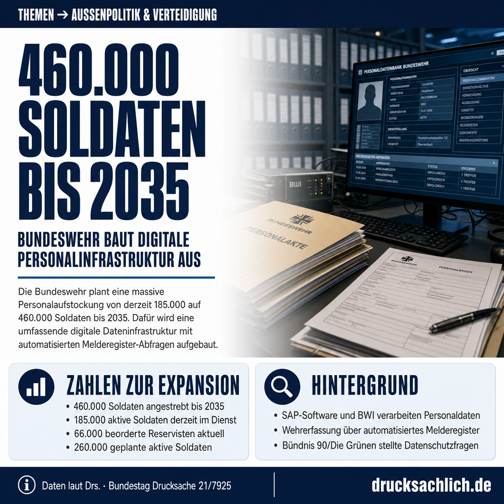 Bundeswehr-Personaldaten: Datenschutz bei 460.000-Ziel
