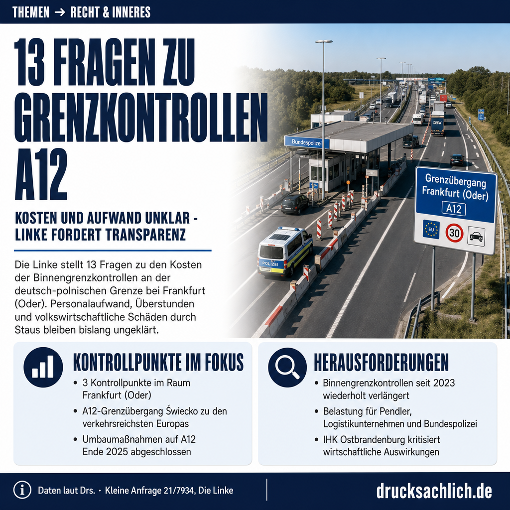 Binnengrenzkontrollen A12: Kosten und Aufwand im Fokus