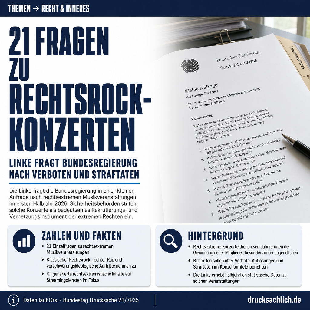 Rechtsrock-Konzerte 2026: Linke fragt Bundesregierung