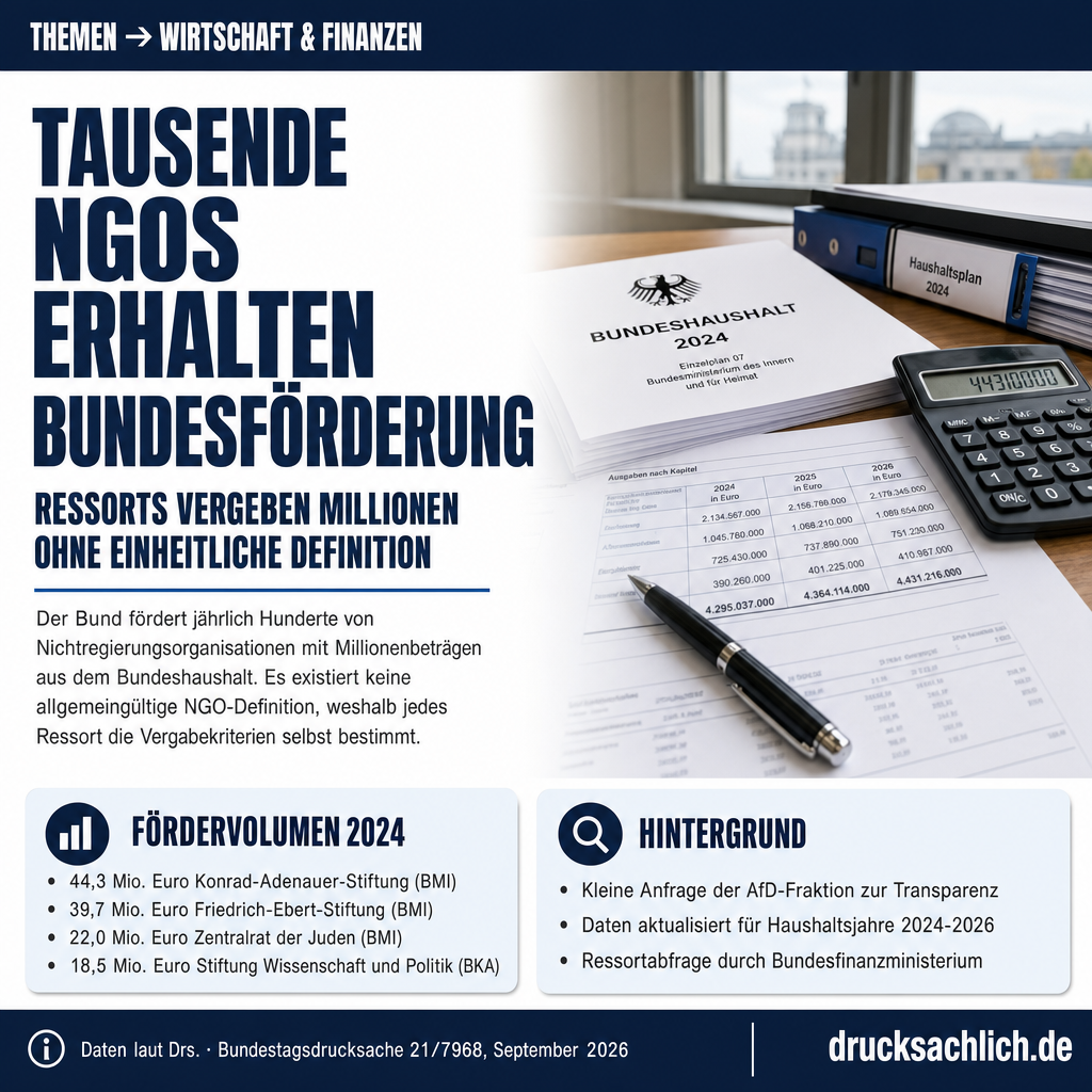 NGO-Förderung: Bund listet tausende Zuwendungen auf