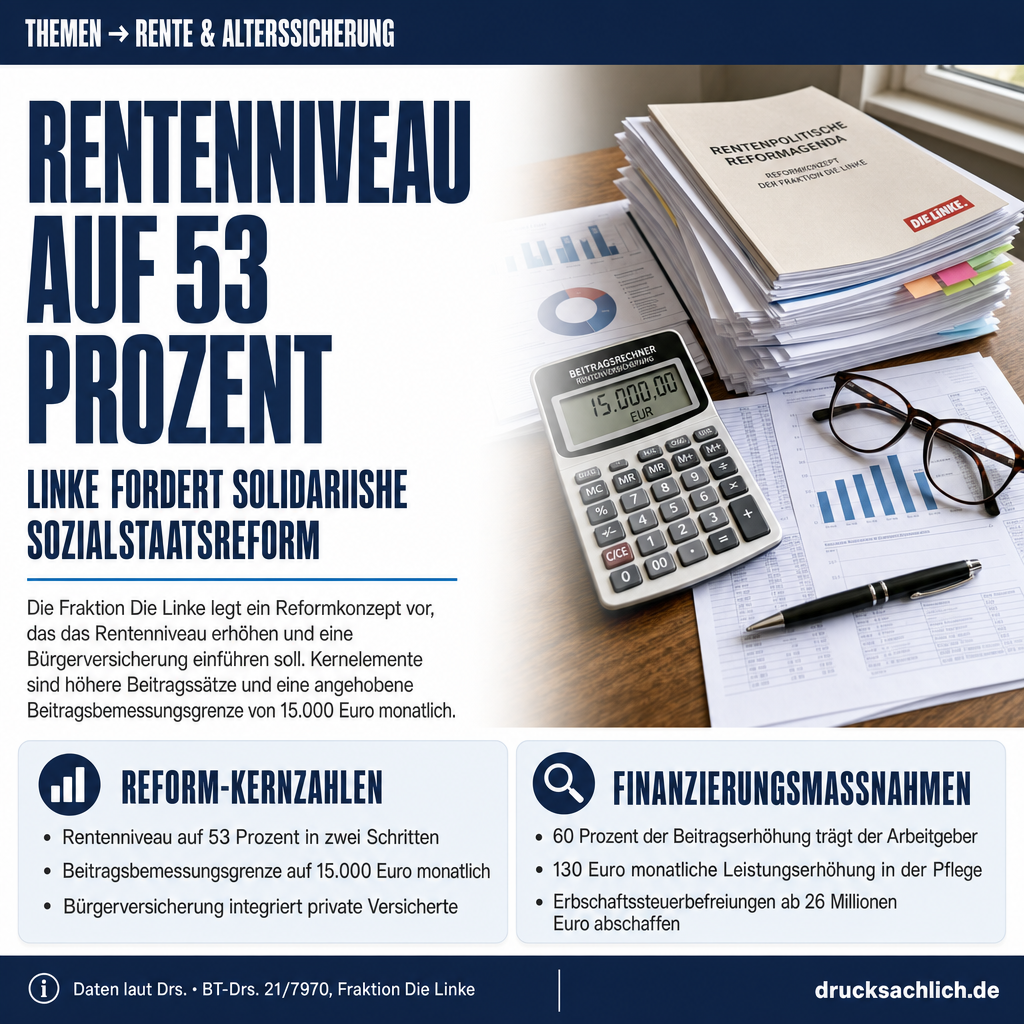 Solidarprinzip: Linke fordert Bürgerversicherung und Rentenreform