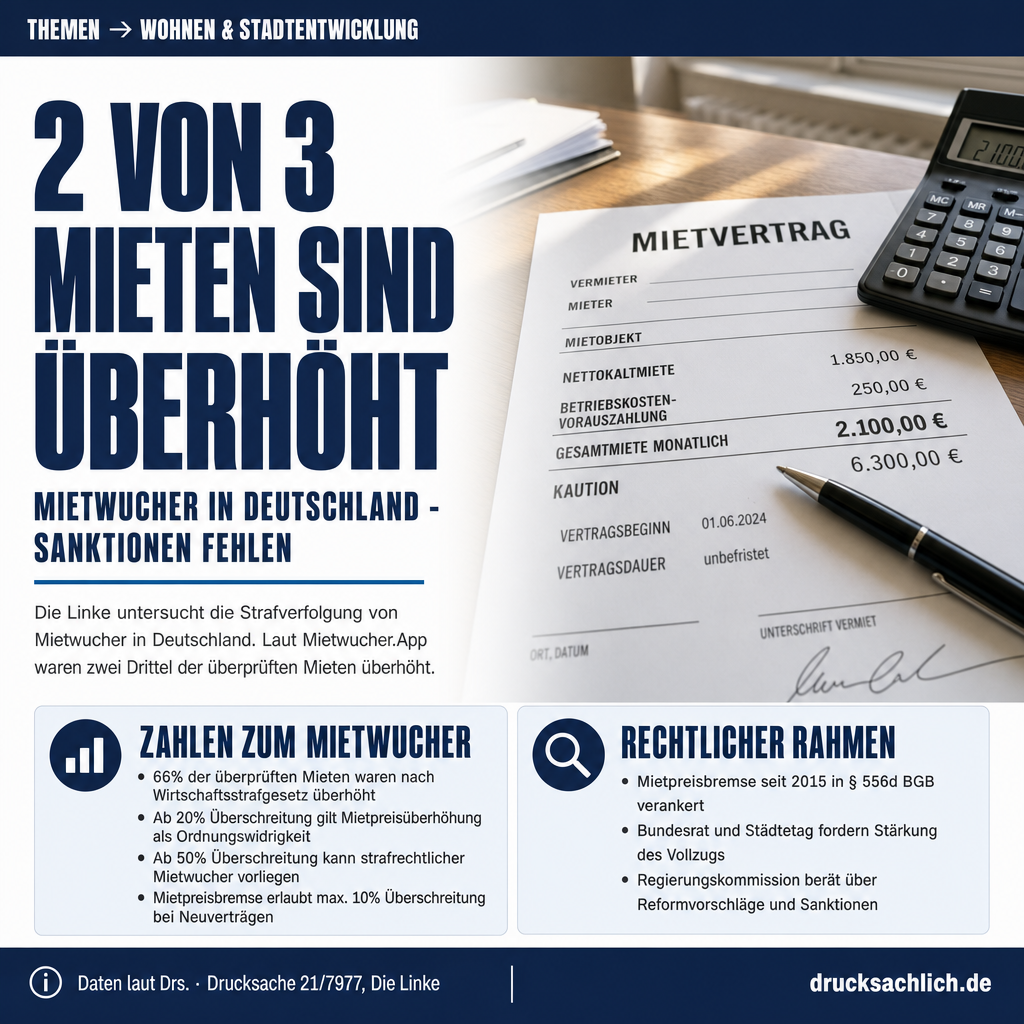 Mietwucher in Deutschland: Linke fragt nach Strafverfolgung