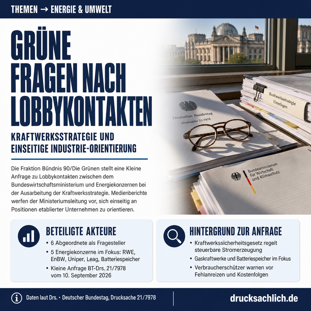 Kraftwerksstrategie: Grüne fragen nach Lobbykontakten im BMWE