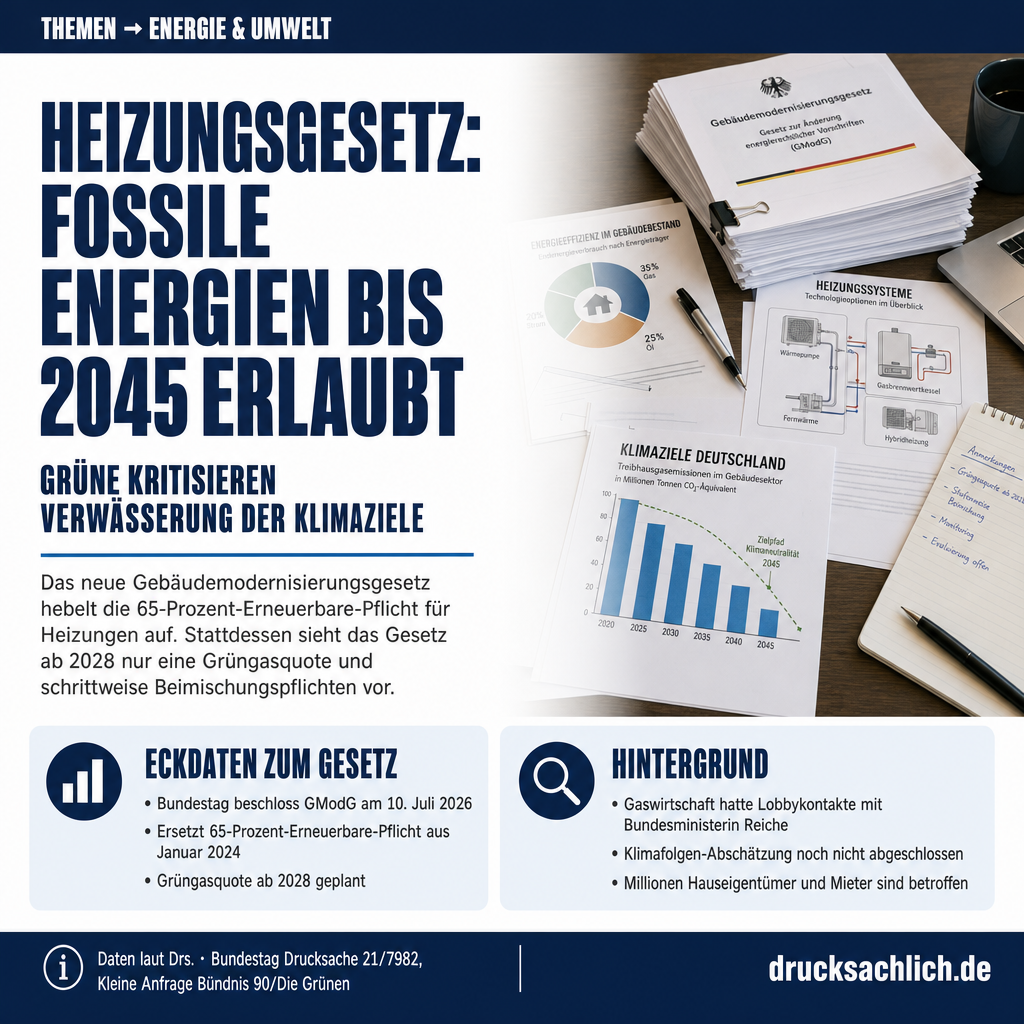 Gebäudemodernisierungsgesetz: Lobbykontakte und Klimafolgen