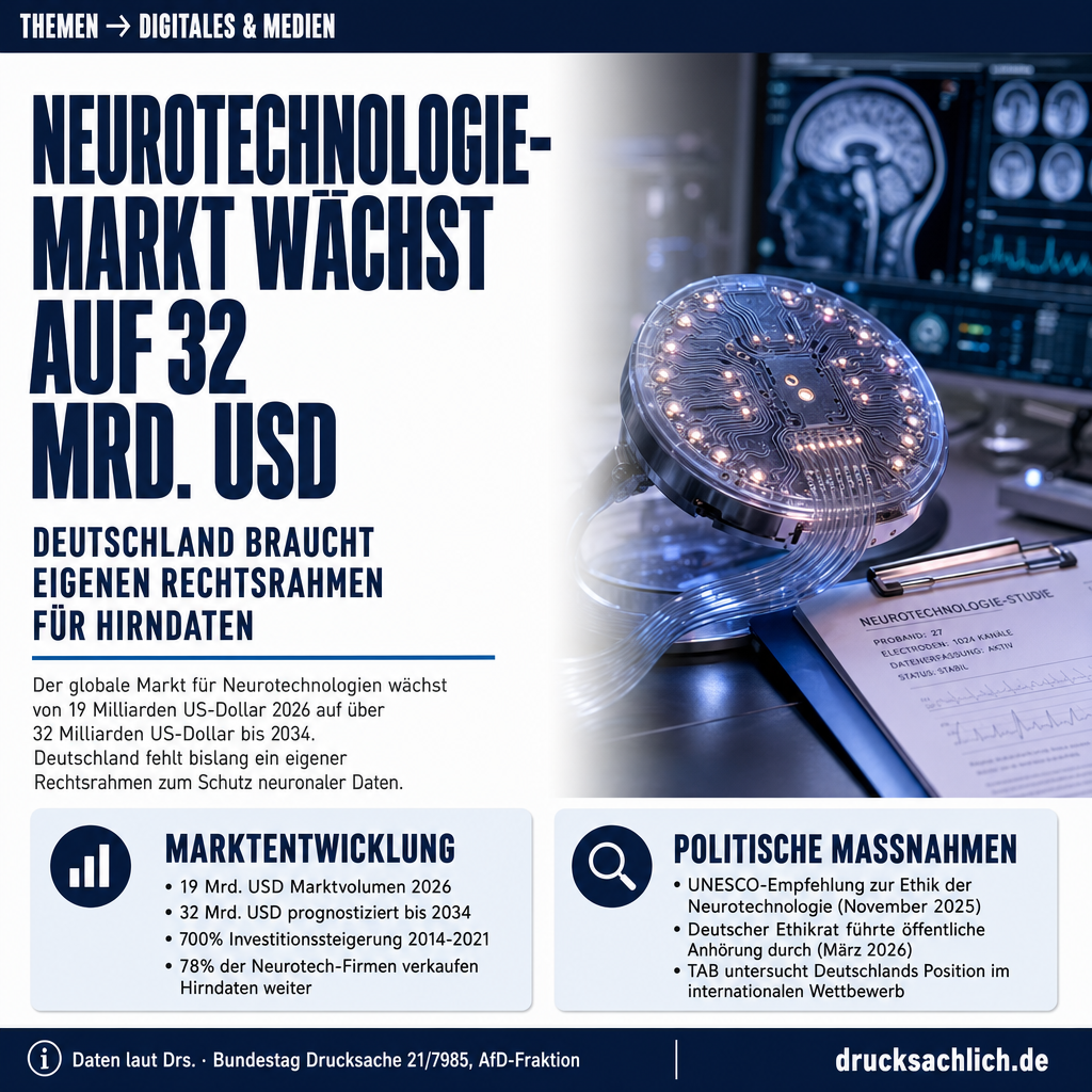 Neurotechnologie: Regulierung und Forschungsförderung gefragt