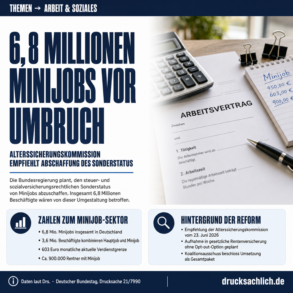 Minijob-Abschaffung: 6,8 Mio. Beschäftigte betroffen