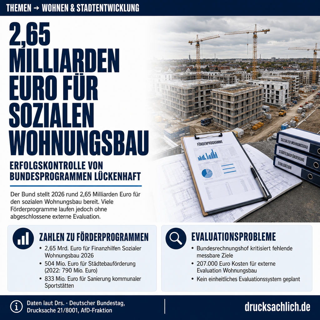 Wohnbauförderung: Erfolgskontrolle lückenhaft