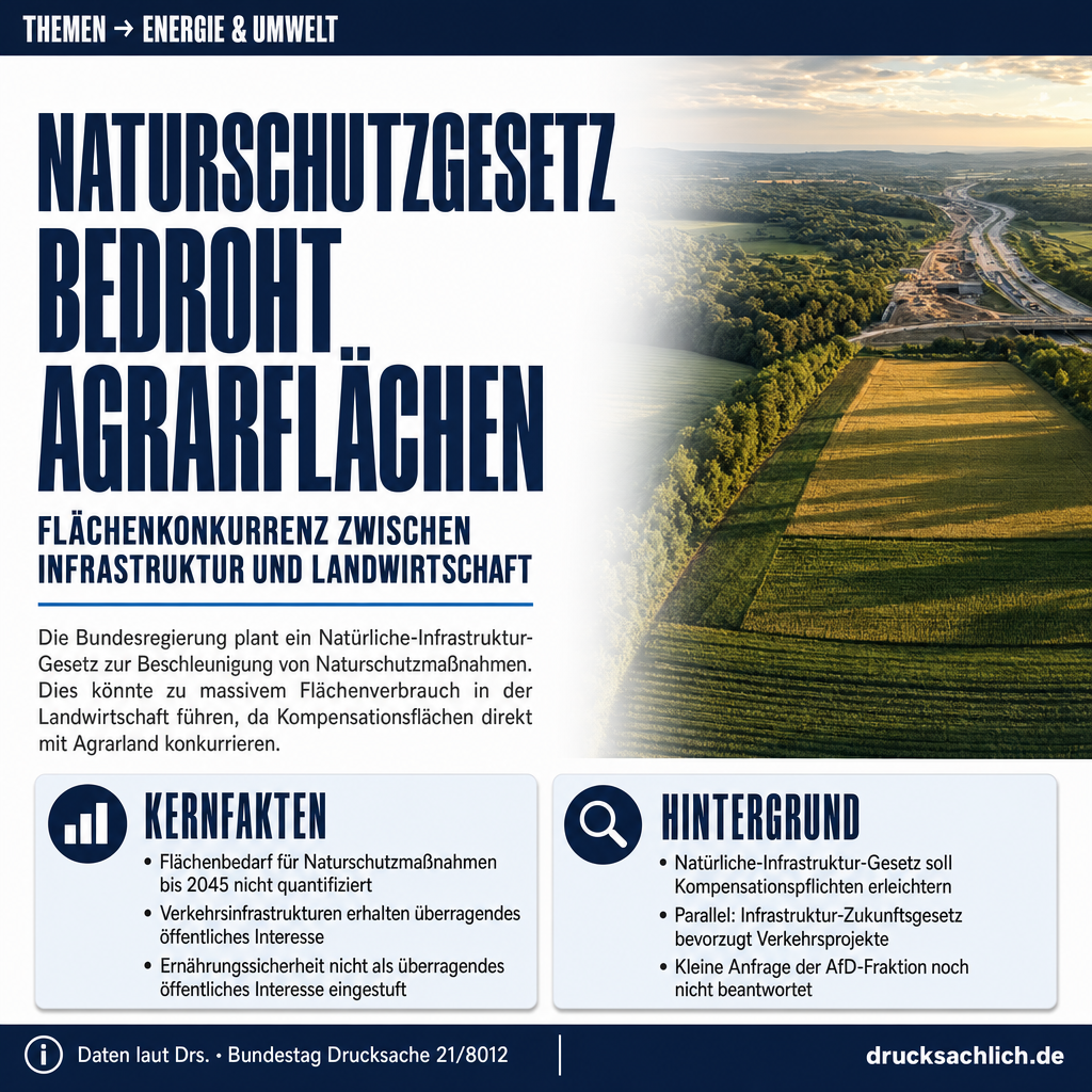 Natürliche-Infrastruktur-Gesetz: Landwirtschaft unter Druck