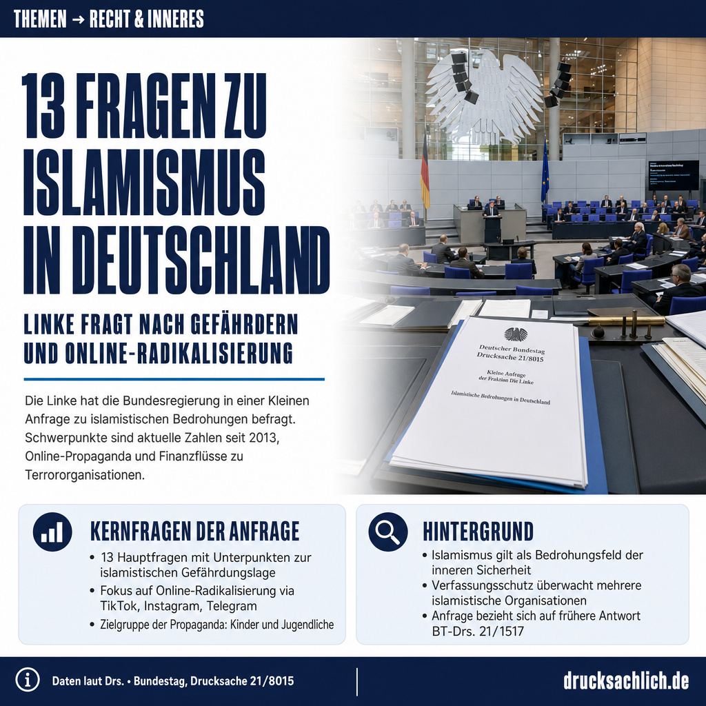 Islamismus in Deutschland: 13 Fragen an die Bundesregierung