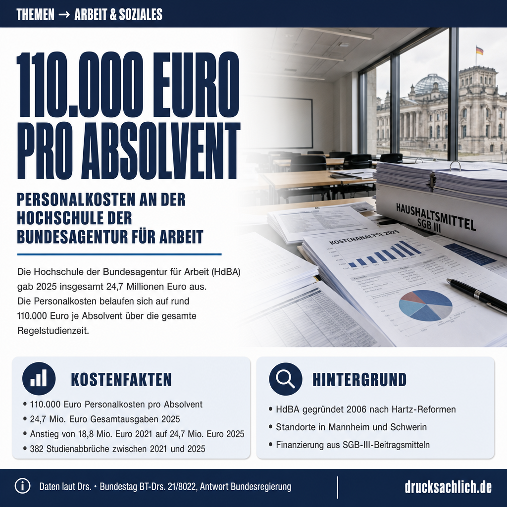 HdBA-Kosten: 110.000 Euro pro Absolvent aus Beitragsmitteln