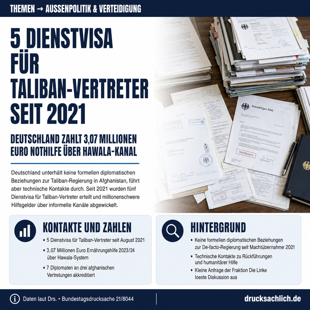 Deutschland und Taliban: Kontakte, Hilfe und Hawala-Fragen