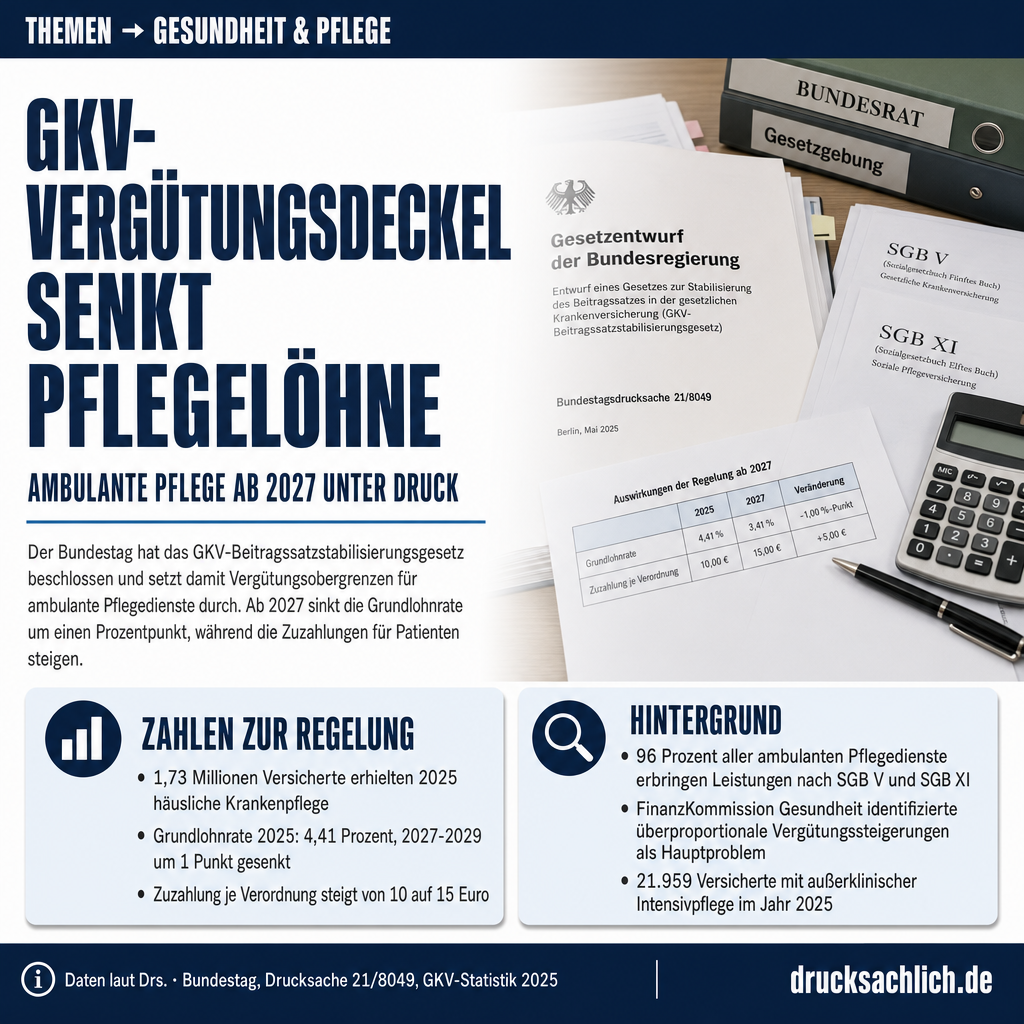 Ambulante Pflege: GKV-Vergütungsdeckel ab 2027