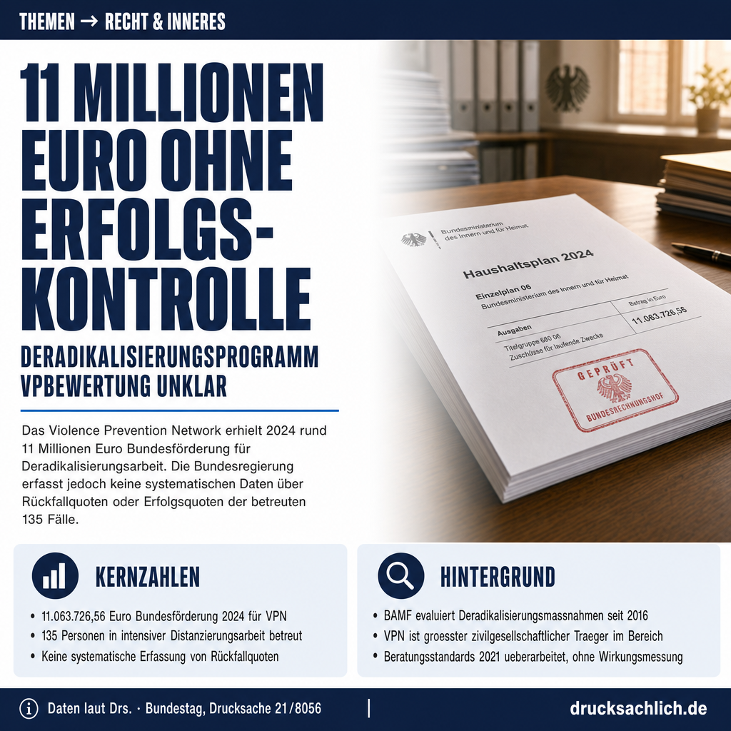 Deradikalisierung: VPN erhält 11 Mio. Euro ohne Erfolgsmessung