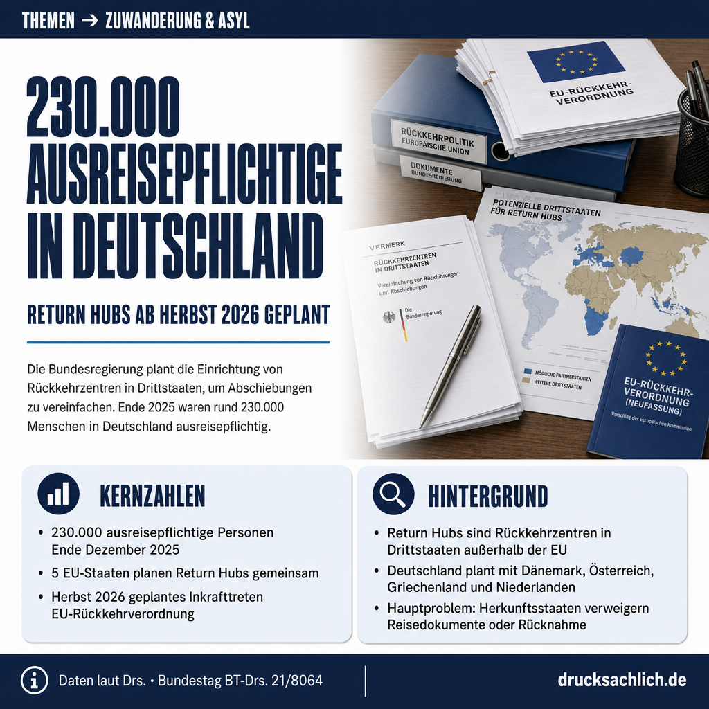 Abschiebung in Drittstaaten: Return Hubs ab Herbst 2026