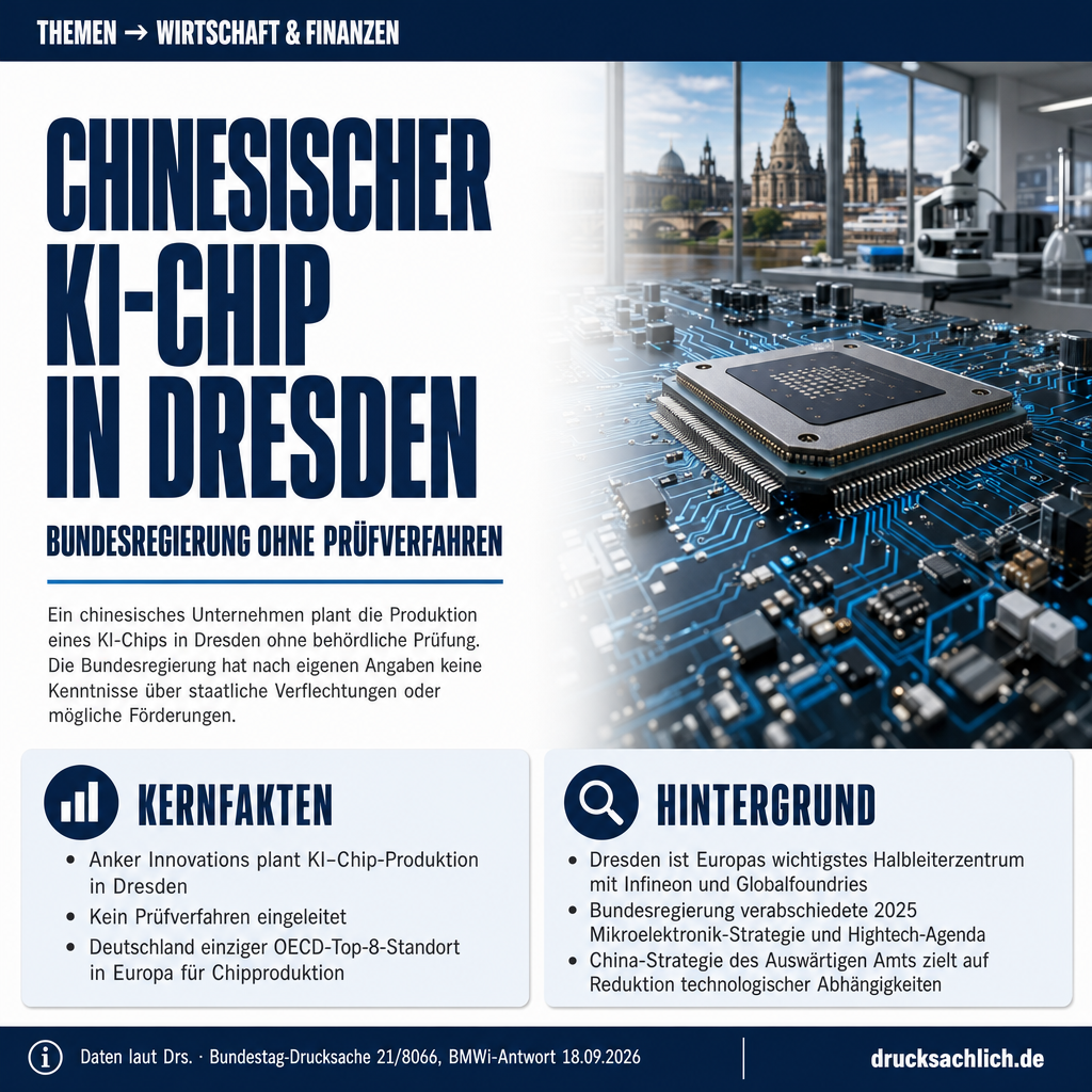 KI-Chip in Dresden: Bundesregierung ohne Prüfverfahren