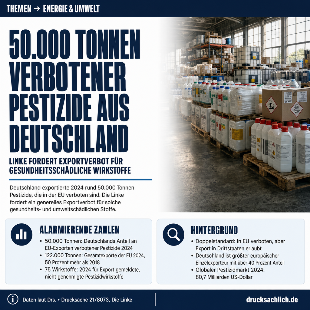 Pestizid-Export: Linke fordert Verbot verbotener Wirkstoffe