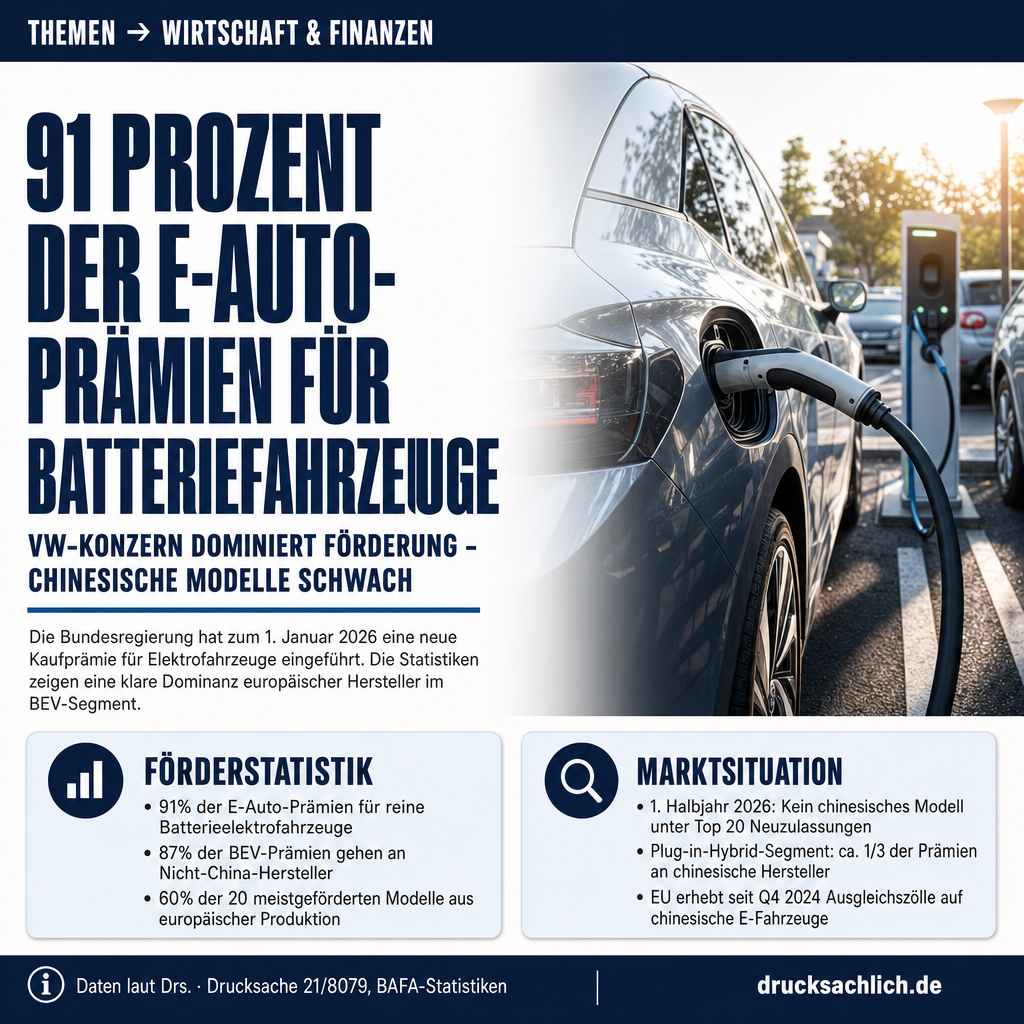 E-Auto-Prämie 2026: Wer profitiert von der Förderung?