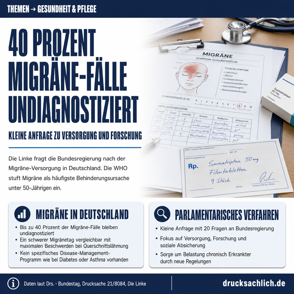 Migräne-Versorgung: 20 Fragen an die Bundesregierung