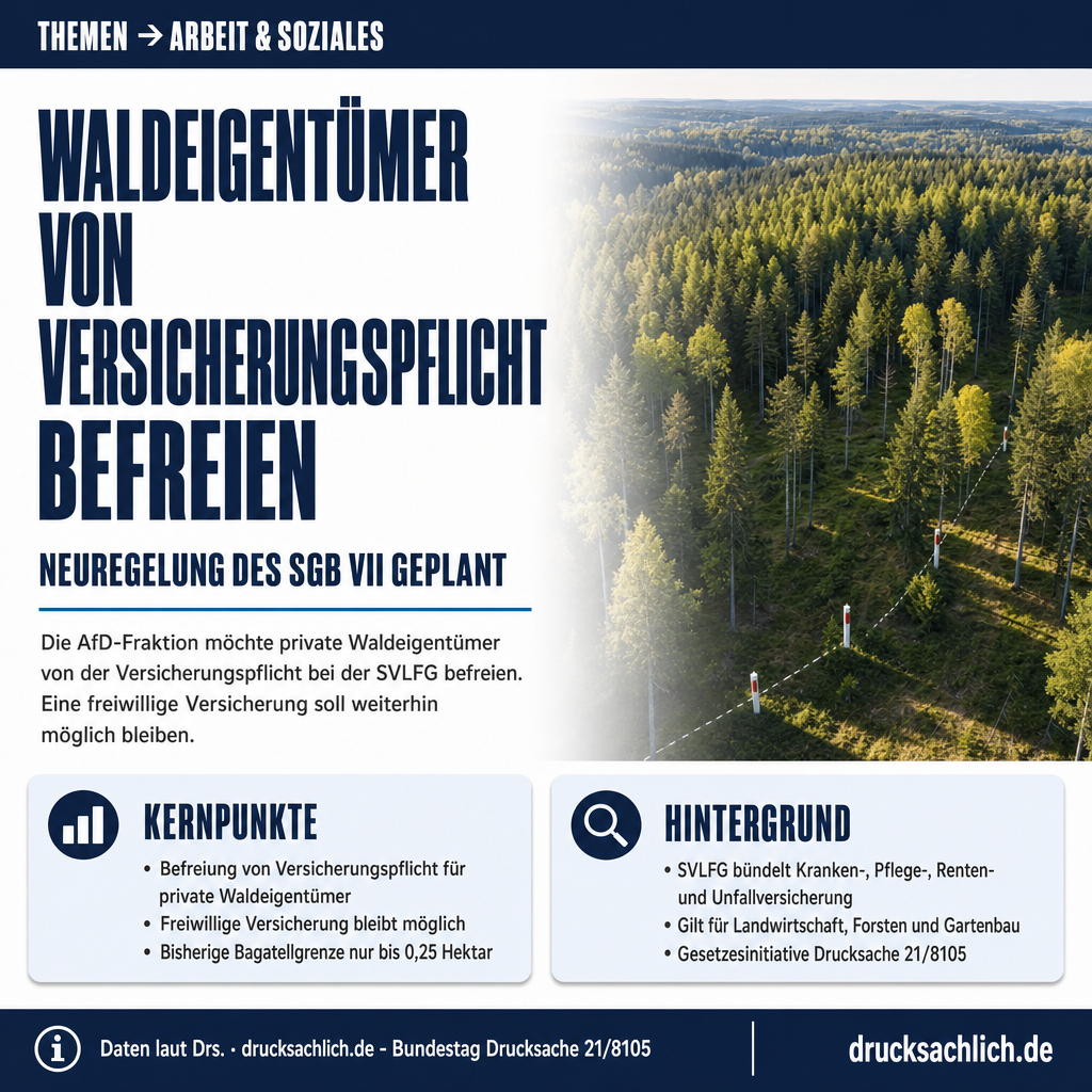 SGB VII: Versicherungspflicht für private Waldeigentümer
