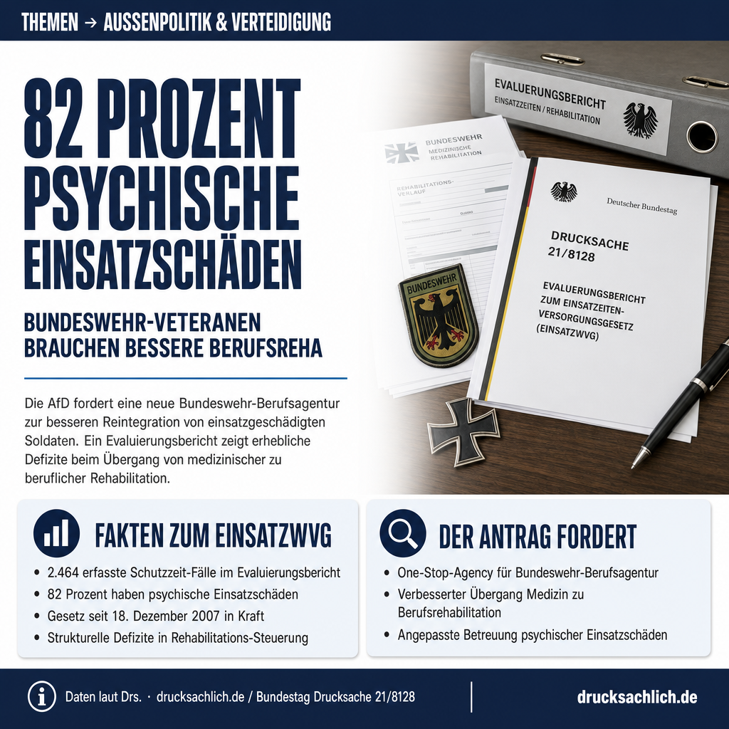EinsatzWVG-Reform: Berufliche Reha für Bundeswehr-Veteranen