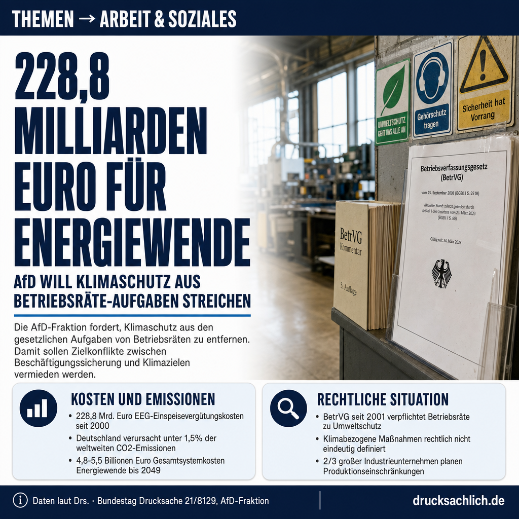 BetrVG-Reform: Klimaschutz aus Betriebsräte-Aufgaben streichen