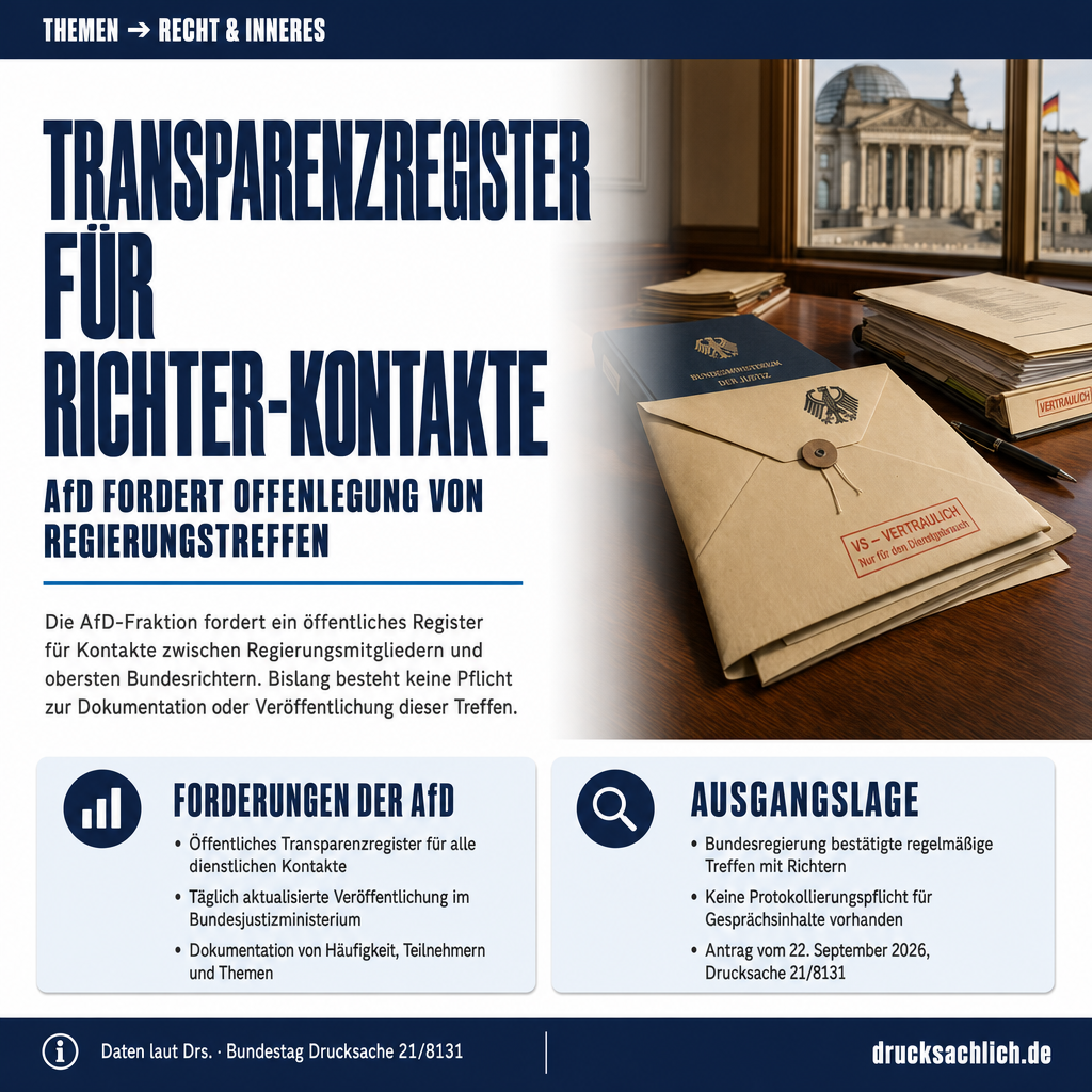 Justiz-Transparenz: AfD fordert Register für Richter-Kontakte