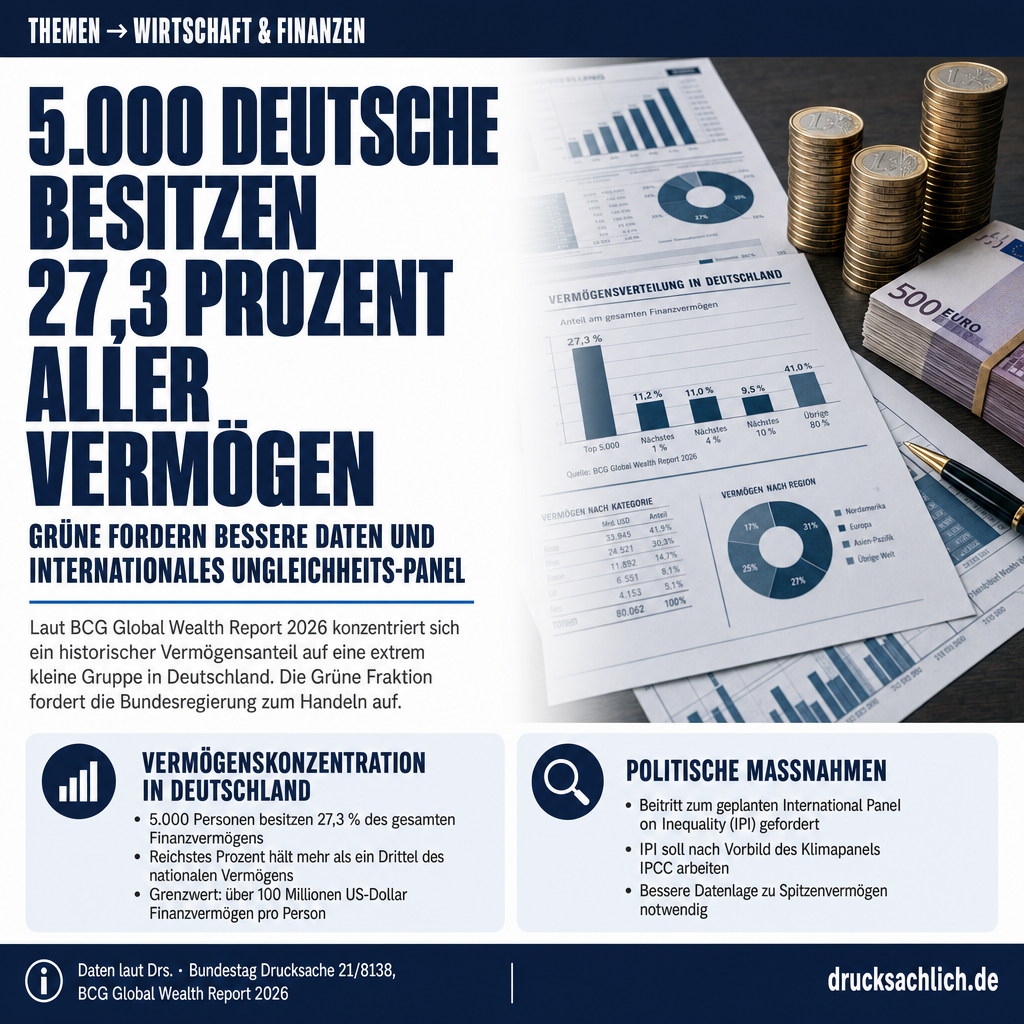 Vermögensungleichheit: Grüne fordern IPI-Gründung und bessere Daten